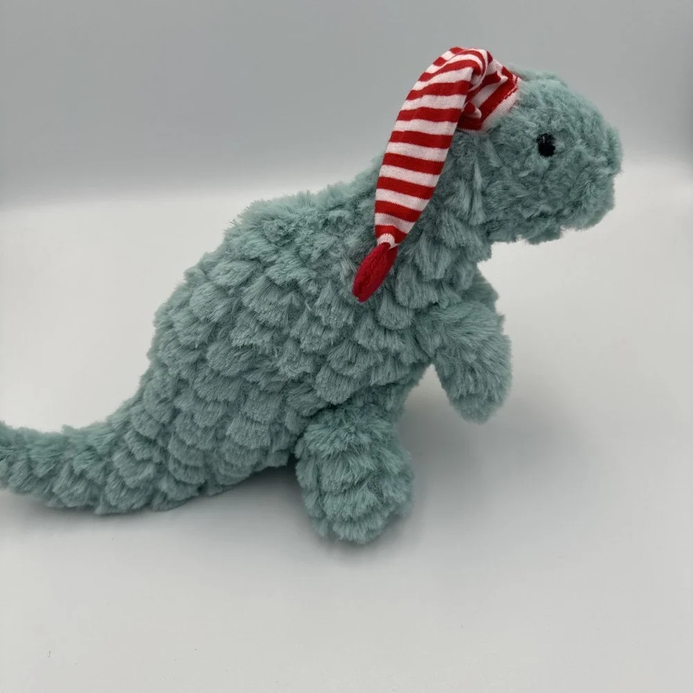 Manhattan Toy‎ Blue Little Jurassics Nibble T-Rex Dinosaur Dino Plush 2016 Santa
